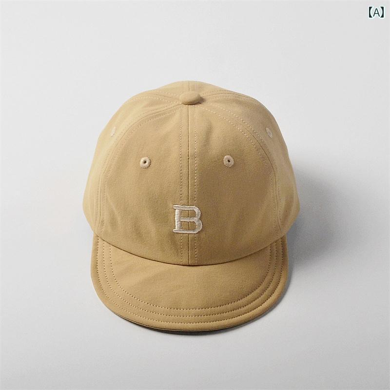 ベースボール キャップ ベビー 幼児 春秋 韓国 ソフトつば 帽子 男の子 アルファベット 刺繍 綿 日焼け..