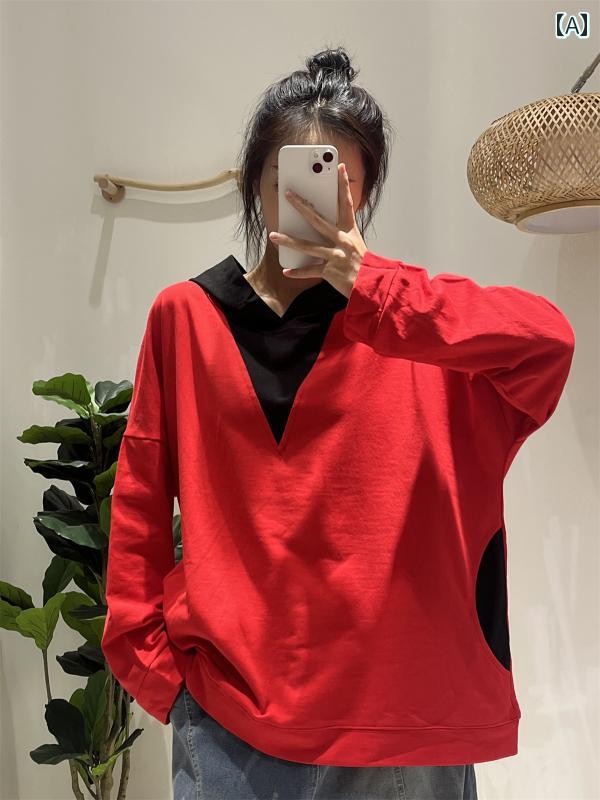 レディース パーカー スウェットシャツ 春秋 大きいサイズ ゆったり カジュアル 通学 ホームウェア レディース 普段着 エスニック ナチュラル