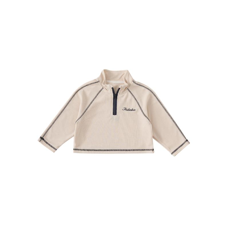 キッズファッション トップス トレーナー シャツ ハーフ ジッパー 長袖 かわいい カジュアル 普段着 幼児 子供服 春秋