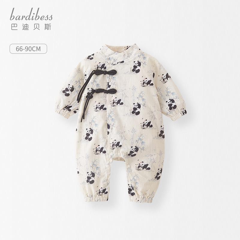 ベビー ロンパース ジャンプスーツ カバーオール 赤ちゃん品 おしゃれ ファッション 春 男の子 かわいい コットン 女の子 パンダ 長袖 外出着