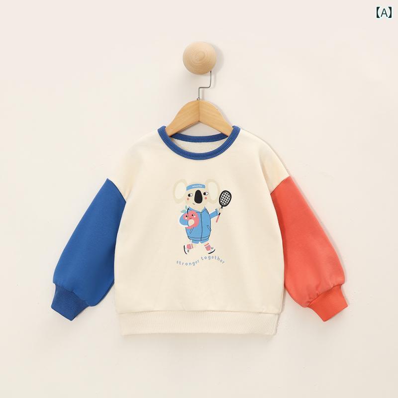 ベビー服 赤ちゃん トップス スウェット プルオーバー レトロ クラシック カジュアル かわいい おしゃれ 春