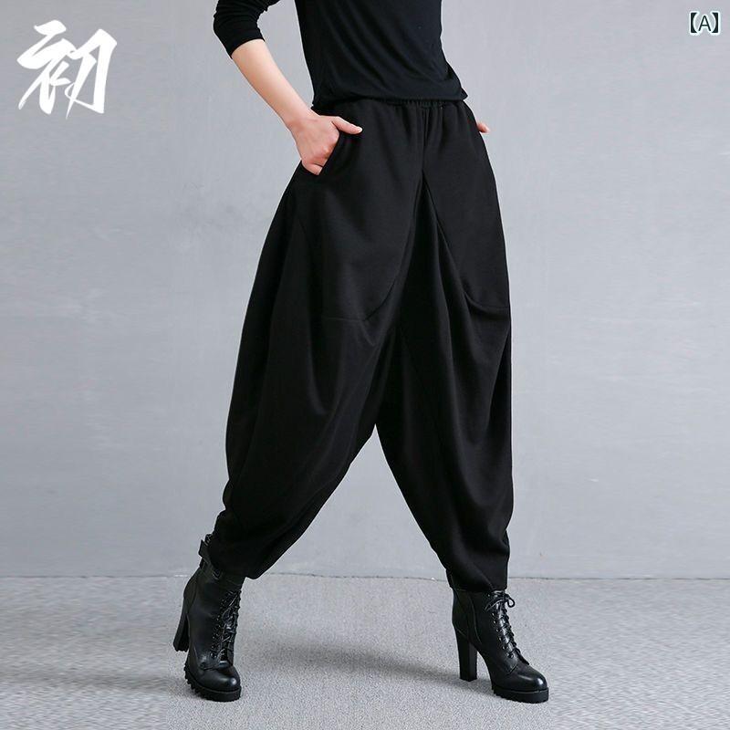 春夏 韓国 カジュアル ワイドレッグ キュロット パンツ レディース スリム パンツ ドレープ ハイウエスト 非対称 ポケット ボトムス