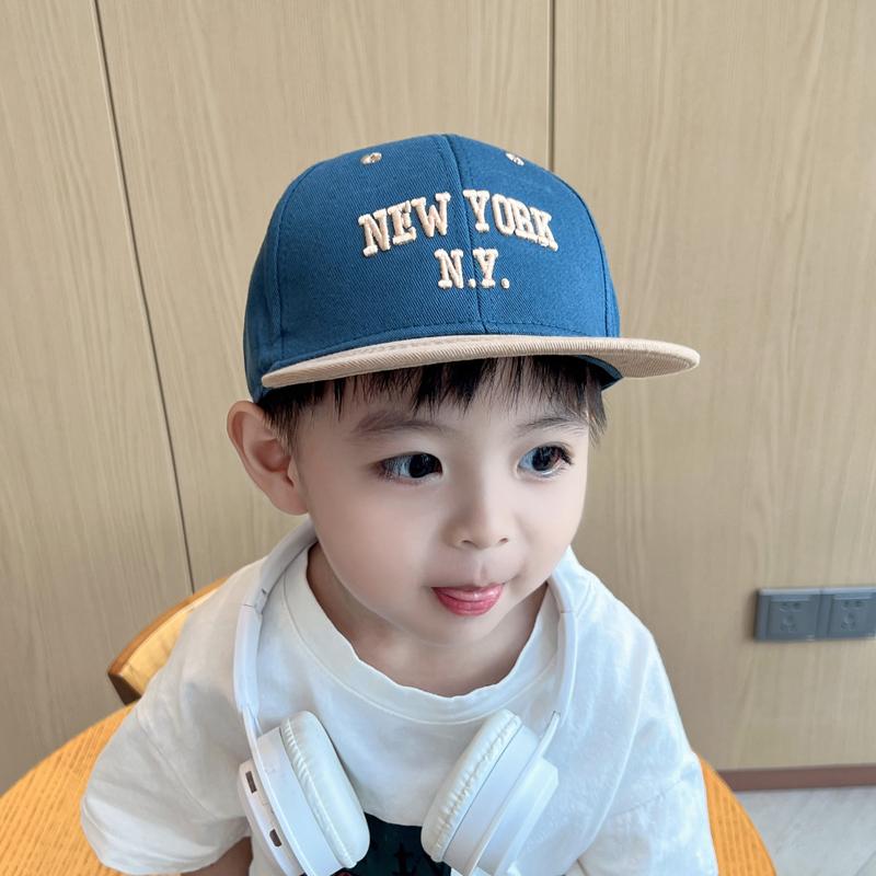ベースボール キャップ キッズ ベビー 帽子 子供 ヒップ ホップ 帽子 春秋 薄手 フラット つば 女の子 ..
