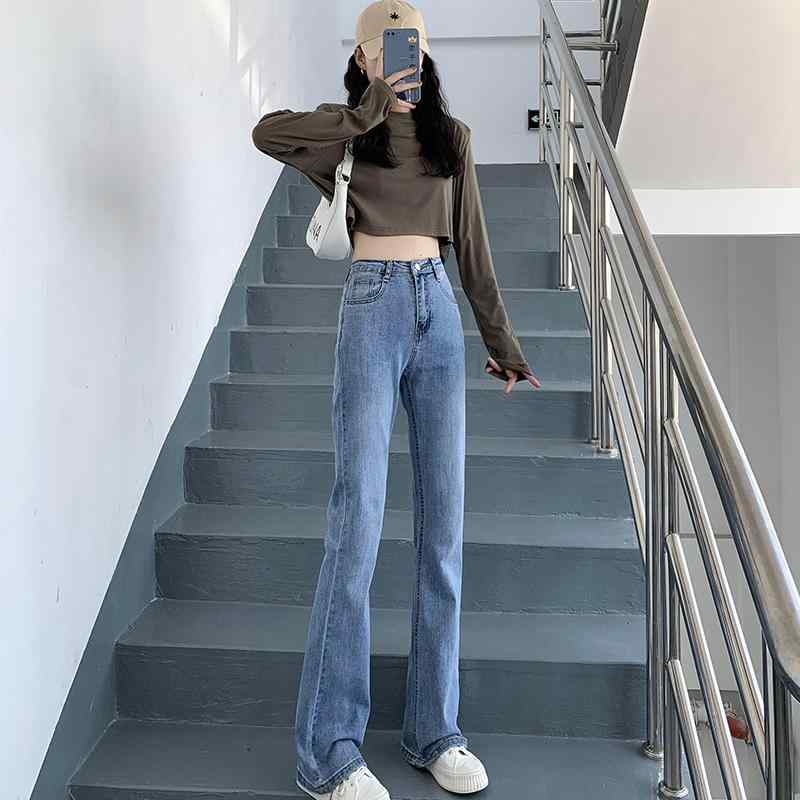 パンツ ズボン デニム ジーンズ レディース おしゃれ ファッション シンプル レディース ハイウエスト 春秋 ストレート ブラック カジュアル 大きめサイズ