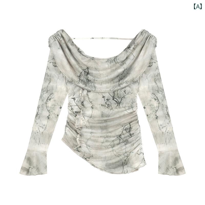 レディース ファッション Tシャツ ロングスカート 長袖 春 ハイウエスト シック モダン 大人かわいい レディース