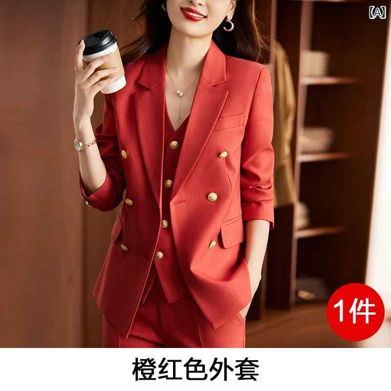 レディース ジャケット ベスト パンツ ジュアル シンプル オフィス ビジネス カジュアル ブリティッシュ レディース 大人 きれいめ 2次会 パーティー 参観日 卒業式 入園式 入学式 卒園式 ファッション スタイリッシュ 春秋