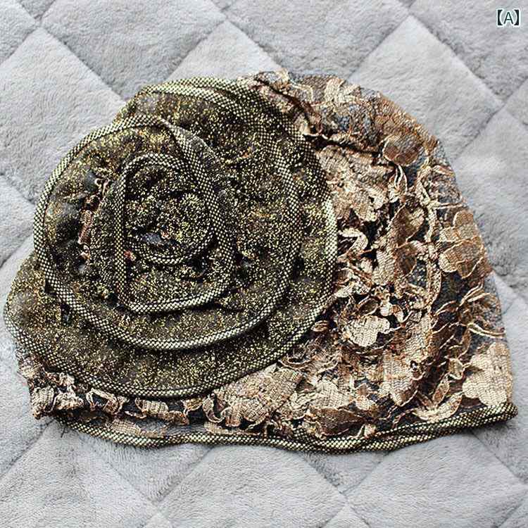 レディース レディース ファッション 帽子 春夏 レトロ レジャー スタイリッシュ 花 ターバン ハット 薄手 オールシーズン