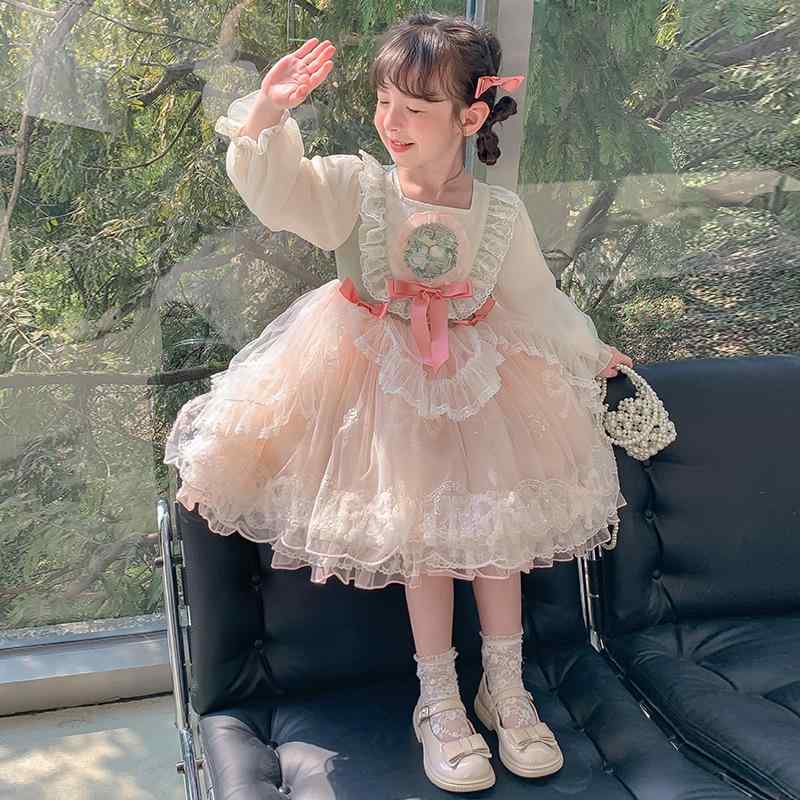 キッズ ゴージャスドレス プリンセス セレモニー バースデー お姫様 ドレス ヘアアクセサリー付 豪華感..