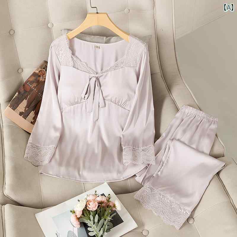 レディース パジャマ ルームウェア ナイトウェア 春夏 胸パッド エレガント ホームウェア リラックスウ..