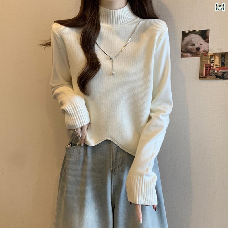 Other - レディース ファッション トップス 大きいサイズ 婦人服 ハーフ タートルネック セーター 秋冬 厚手 長袖 トップ