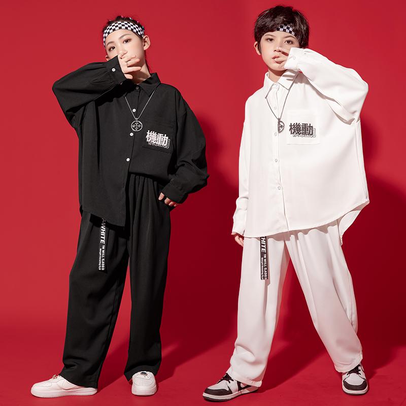 子供服 女の子 男の子 シャツ パンツ コスチューム バンド ダンス ヒップホップ ストリート系 パフォーマンス 衣装 クール かっこいい キッズ