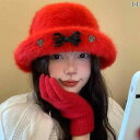 帽子 レディース 秋冬 赤 クリスマス エレガント ハット ファッション カジュアル ティーンエイジャー パール装飾 りぼん装飾 フリーサイズ