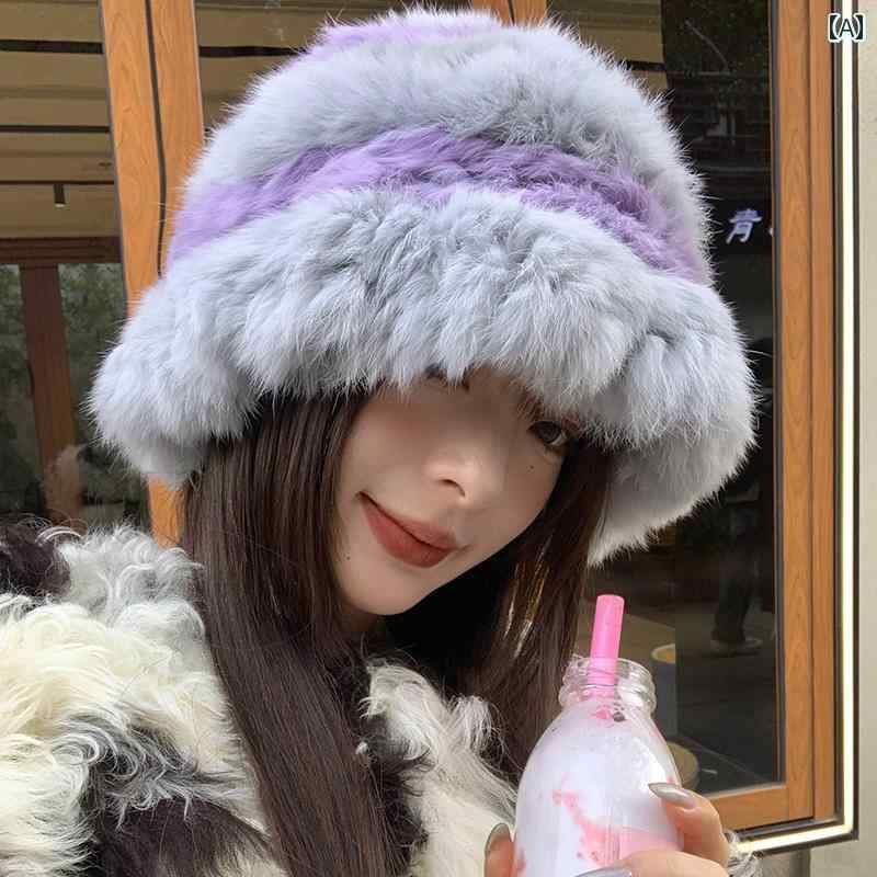 帽子 冬 レディース ファッション ファー 毛糸 暖かい 小顔効果 ゆったり 防寒 耳保護 秋冬 かわいい ..
