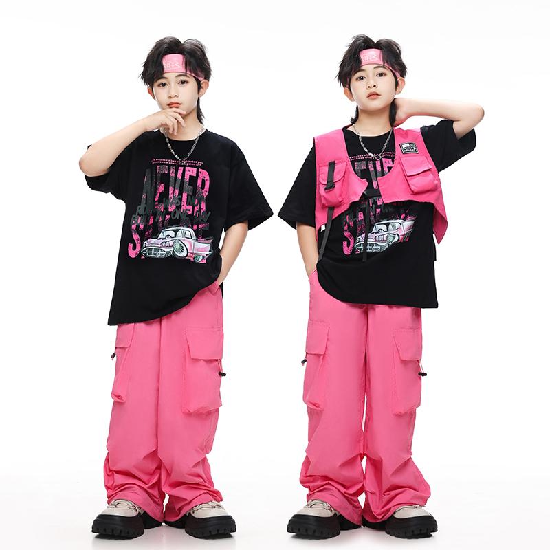 子供服 女の子 男の子 Tシャツ ベスト パンツ コスチューム バンド ダンス ヒップ...