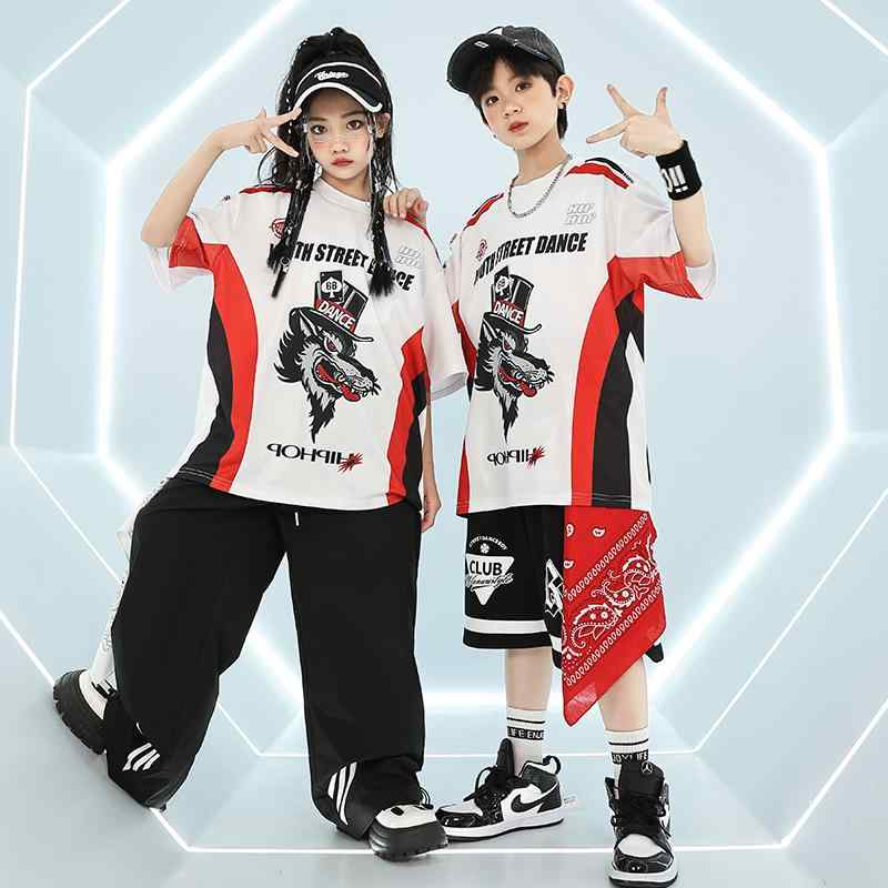 子供服 女の子 男の子 Tシャツ パンツ ショートパンツ コスチューム バンド ダンス ヒップホップ ストリート系 パフォーマンス 衣装 クール かっこいい キッズ