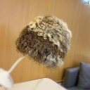 帽子 レディース 秋冬 ファッション ファー レトロ 耳保護 暖かい ニット プルオーバー