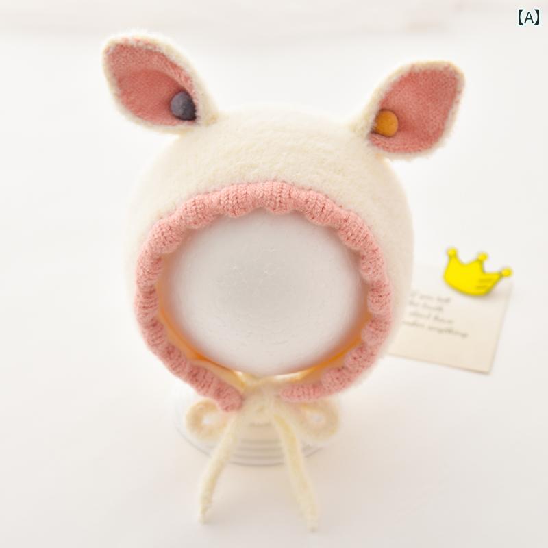 ベビー 帽子 秋冬 赤ちゃん 耳保護 キャップ かわいい 厚手 柔らかい 暖かい 防風 プルオーバー