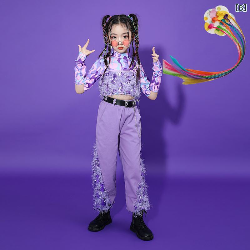 子供服 女の子 Tシャツ へそ出し パンツ コスチューム バンド ダンス ヒップホップ...