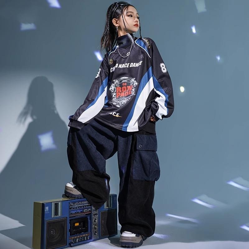 子供服 ダンス キッズ 衣装 ヒップホップ ジャズダンス セットアップ 春秋 女の子 ボーイズ ストリート..