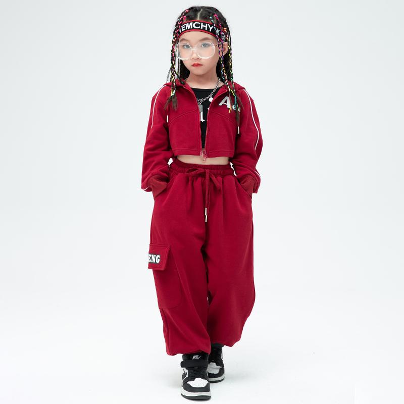 子供服 女の子 シャツ へそ出し パンツ 秋 コスチューム バンド ダンス ヒップホッ...