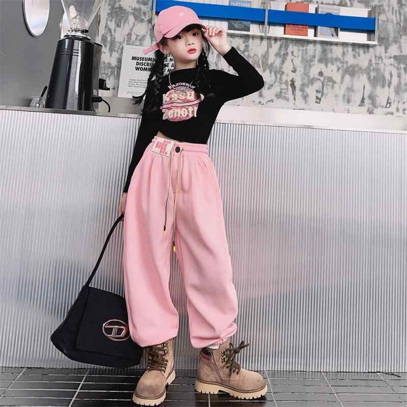 子供服 女の子 Tシャツ へそ出し パンツ コスチューム バンド ダンス ヒップホップ ストリート系 パフォーマンス 衣装 セットアップ クール かっこいい キッズ
