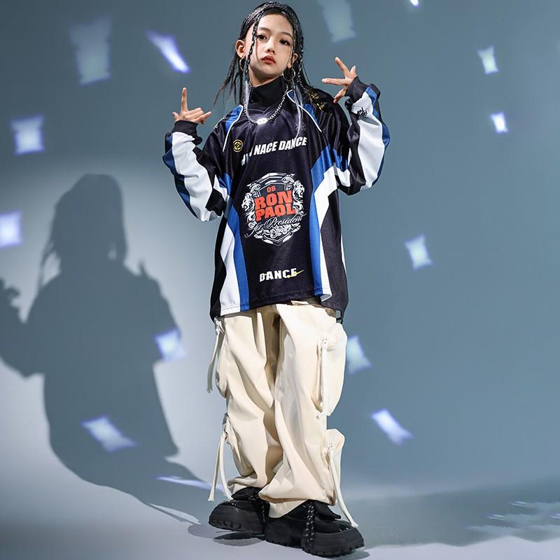 子供服 ダンス キッズ 衣装 セットアップ ヒップホップ ジャズダンス 秋冬 女の子 ボーイズ スポーティー フリース ストリート パフォーマンス 練習着 コスチューム