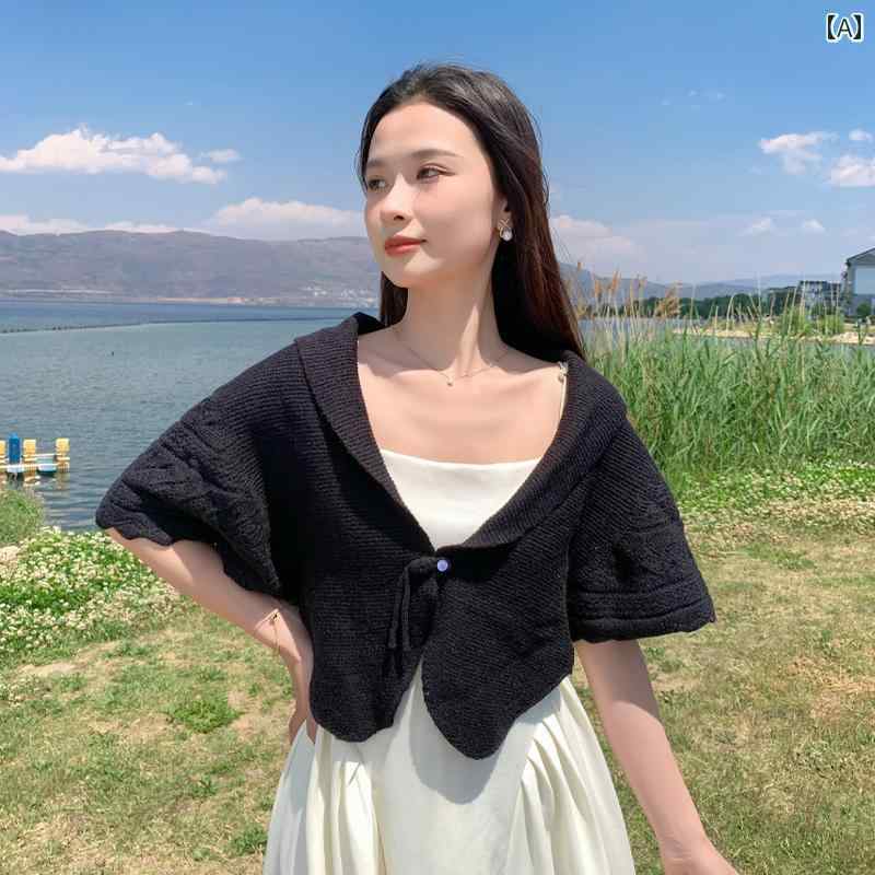 トップス ファッション アクセサリー チャイナ風 ニット アウター ショール スカーフ 無地 多 レディー..