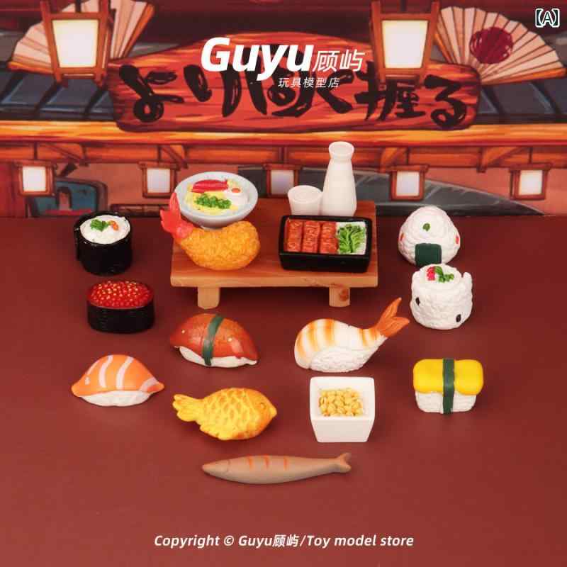 ミニチュア おもちゃ キッズ ドールハウス 食品 玩具 寿司 サンマ 天ぷら うぎ 飯 たい焼き 酒 模型コレクション レプリカ 和食 装飾品