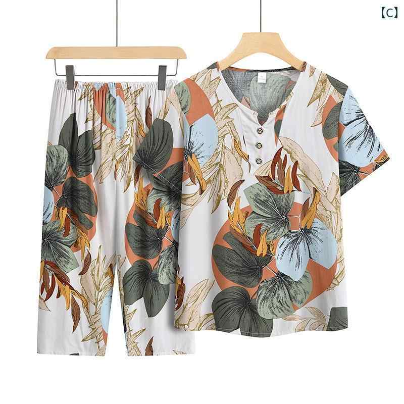 婦人服 おばあちゃん 夏 綿 半袖 Tシャツ 薄着 2点セット レディース ファッション シニア ゆったり プルオーバー 大きめサイズ カジュアル 普段使い使い 涼感 secure-depo-10436532 セキュアデポ サンプル画像3
