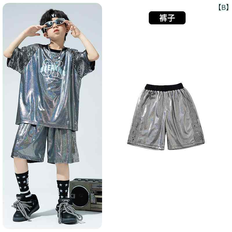 子供服 女の子 男の子 Tシャツ パンツ 夏 コスチューム バンド ダンス ヒップホッ...