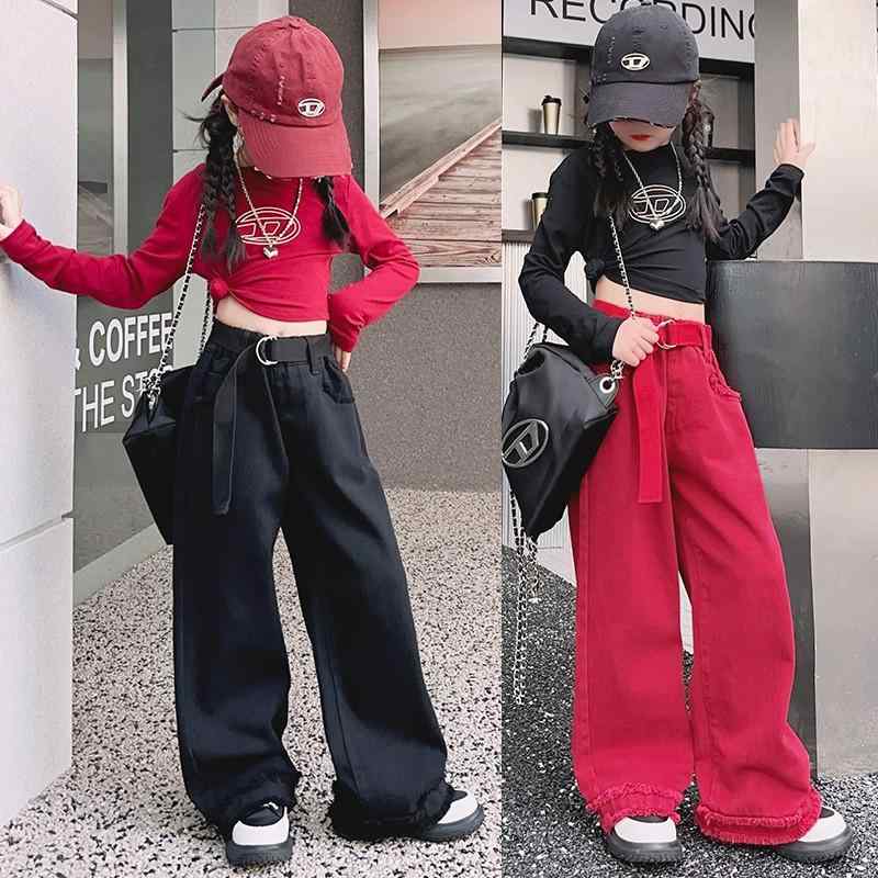 其它 - 子供服 女の子 Tシャツ へそ出し パンツ コスチューム バンド ダンス ヒップホップ ストリート系 パフォーマンス 衣装 クール かっこいい キッズ