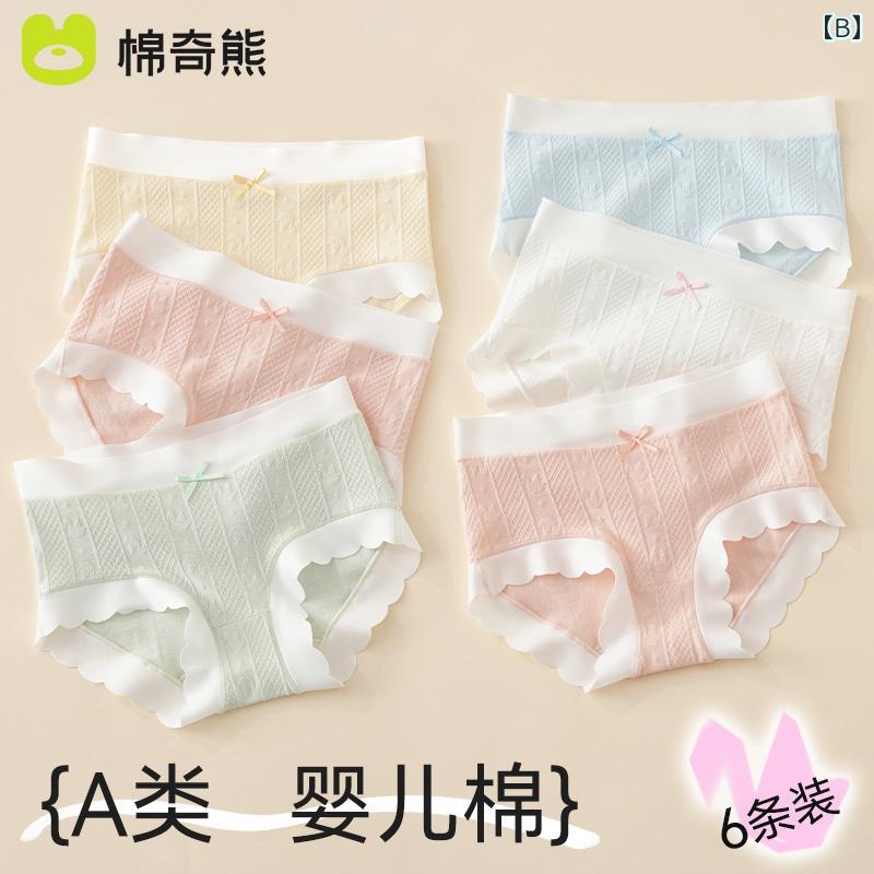 セキュアデポのキッズファッション ボクサーパンツ 下着 コットン ブリーフ 柄物 ソフト 肌着 ショーツ 通気性 柔らかい インナー カジュアル かわいい キッズ 園児 学生 衣料品 子供 女の子｜アングル3