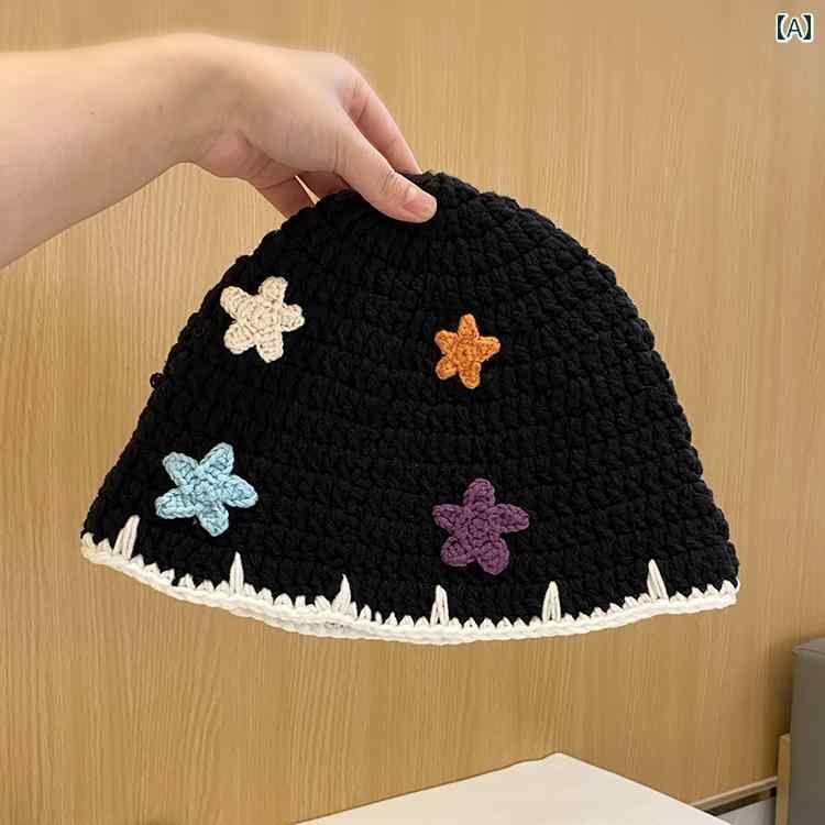 帽子 韓国 カラフル レディース 星 ファッション ニット 防寒 カジュアル かわいい レディース ポップ おしゃれ 秋冬
