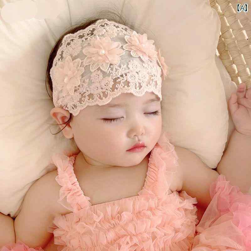ヘアバンド ベビー ヘッドバンド フォト 撮影 かわいい 髪飾り 出産祝い 新生児 女の子 赤ちゃん ヘッド アクセサリー レース ヘッド 花 おしゃれ