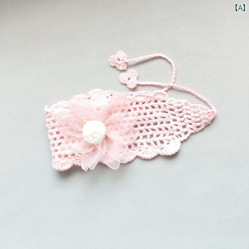 ヘアバンド ベビー 赤ちゃん ヘッドバンド フォト 撮影 かわいい 髪飾り 出産祝い 子供 ウール 綿 大き..