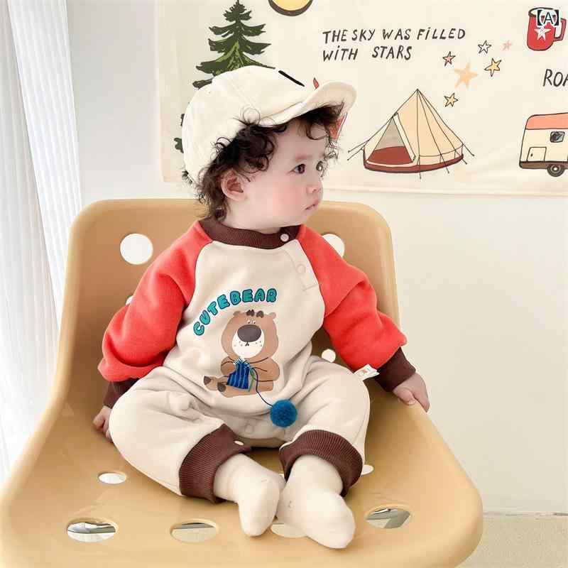 オールインワン シンプル カジュアル かわいい ベビー 赤ちゃん キッズ 乳幼児 子供 ベビー服 キッズファッション 子供服 女の子 男の子 秋冬