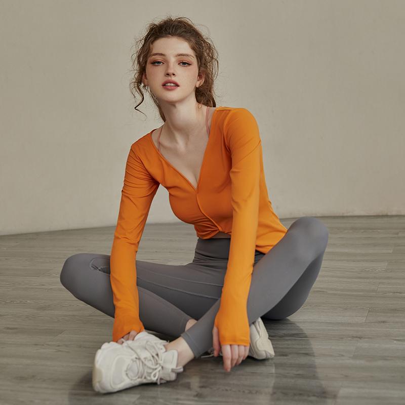 Other - レディース 秋冬 ヨガ ウェア ランニング フィットネス 長袖 Tシャツ ピラティス トレーニングウェア タイト スポーツ トップス アウトドア
