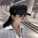 ワークキャップ 秋冬 八角形 帽子 レディース ファッション ピークキャップ 韓国 カジュアル 快適 ベレー帽