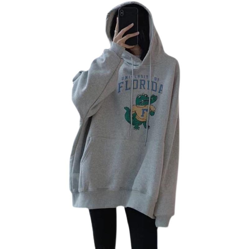 マタニティウェア 冬秋服 起毛 トレーナー 帽子の襟 スウェットシャツ