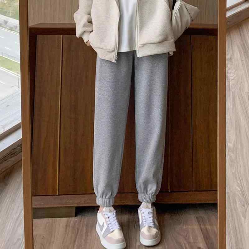 マタニティ パンツ 春秋冬 起毛 スポーツ スウェット パンツ レギンス 綿 腹部サポート