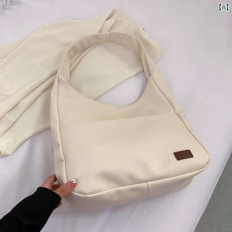 ショルダーバッグ レディース大容量 バッグ 冬 バケット オフホワイト ブラック ブラウン アンダーアーム