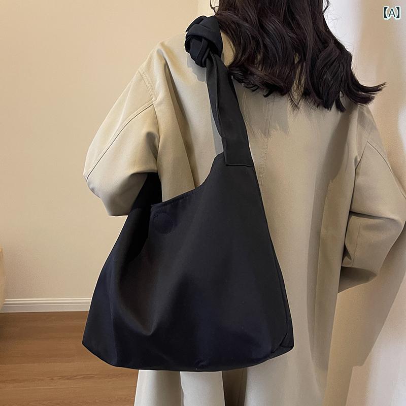 ショルダー 韓国 レディース バッグ 秋冬 大容量 クロス ボディ 学生 ナイロン ブラック ホワイト カーキ