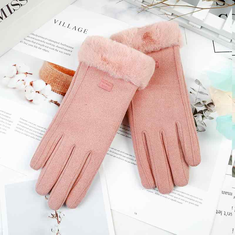 アウトドア 手袋 グローブ フィンガー サイクリング かわいい 厚手 裏起毛 保護 冬 暖かい 屋外 防寒