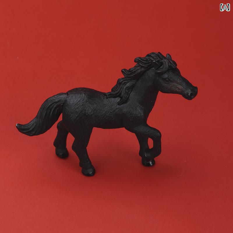 黒釉戦馬古遊び骨董家家財黒馬装飾置物 唐三彩黒釉戦馬磁器置物出土文物を模倣した骨董家招財黒