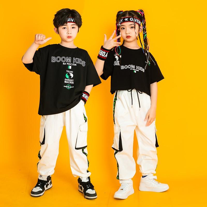 子供 キッズ ダンス 衣装セット メンズ レディース兼 半袖 韓国 ファッション イベント フェス レジャ..