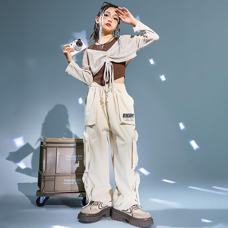 キッズ 子供 ダンス 衣装 セット 長袖 レイヤリング レジャー イベント フェス 普段使い使い 秋 ヒップ..