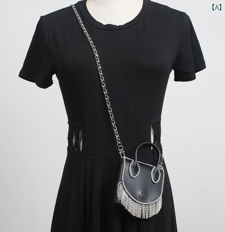 バッグ ファッション アクセサリー ミニ メタル 織り クロス ボディバッグ チェーン 韓国 シングル ショルダー ポータブル 小型 鞄