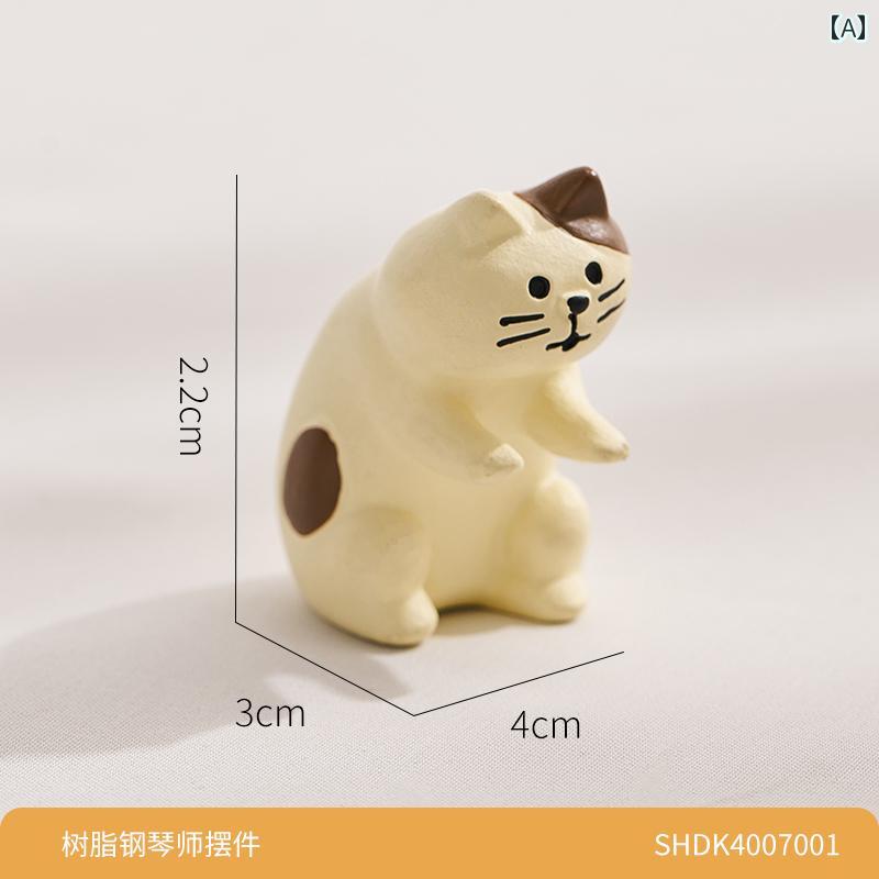 Other - ミニチュア かわいい 癒し 小さめ 装飾品 ワークステーション デスクトップ 装飾 子猫 ピアノ 誕生日 プレゼント