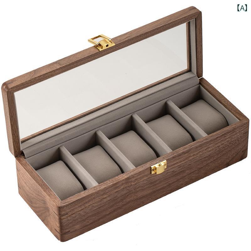 ブラックウォールナット 収納ボックス メンズ 腕時計 ボックス 誕生日 ギフト メガネ ディスプレイ 木 ナチュラル ラグジュアリー