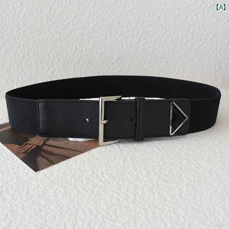 ベルト レディース ワイド 幅広 ベルト メンズ ユニセックス シンプル カジュアル 快適 装飾 革 ソフト..